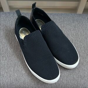 Michael Kors Black Knit Slip-On Sneakers